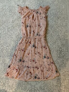 Loft Pink Dress with Floral Details